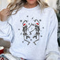 Dancing Skeletons Retro Christmas Sweatshirt