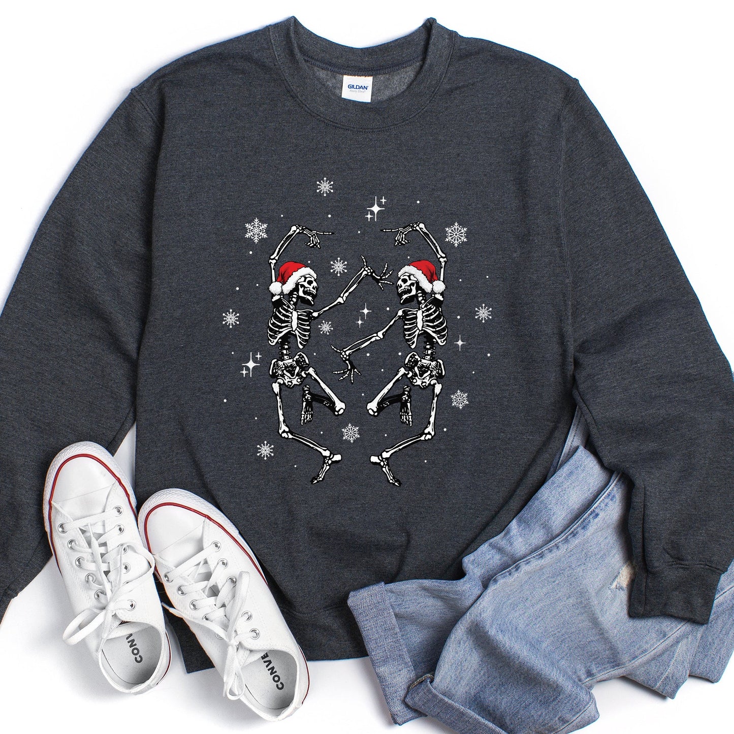 Dancing Skeletons Vintage Christmas Sweatshirt