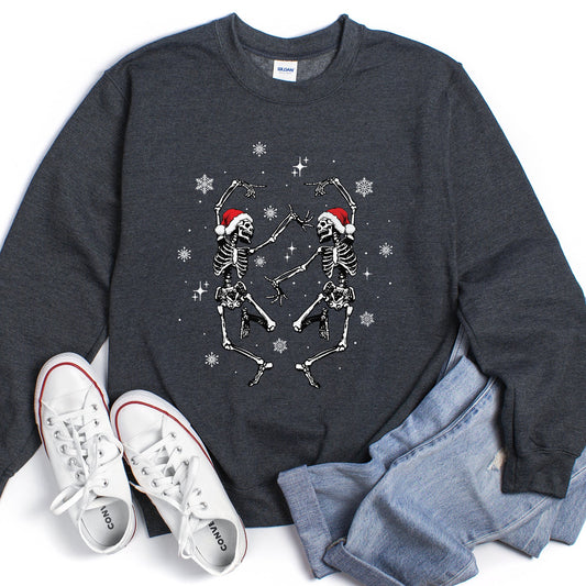 Dancing Skeletons Vintage Christmas Sweatshirt