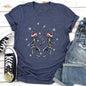 Dancing Skeletons, Christmas, Winter, Snowflakes, Snow - White Super Soft Tees