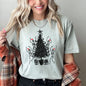 Dancing Skeletons, Santa Hats, Christmas Comfort Colors Tshirt