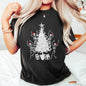 Dancing Skeletons, Santa Hats, Christmas Comfort Colors Tshirt
