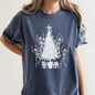 Dancing Skeletons, Santa Hats, Christmas Comfort Colors Tshirt