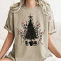 Dancing Skeletons, Santa Hats, Christmas Comfort Colors Tshirt