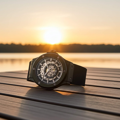 Dapr Watches – "The Jackson" Skeleton Automatic Watch with See-Through Movement