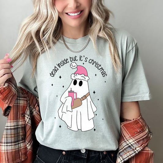 Dead Inside But It's Christmas, BooJee, Bougie, Ghost Comfort Colors