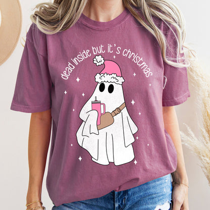 Dead Inside But It's Christmas, BooJee, Bougie, Ghost Comfort Colors