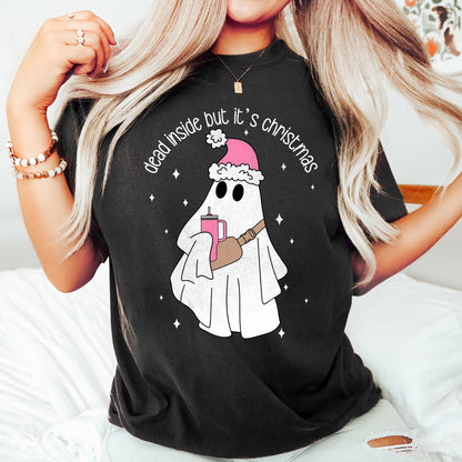 Dead Inside But It's Christmas, BooJee, Bougie, Ghost Comfort Colors