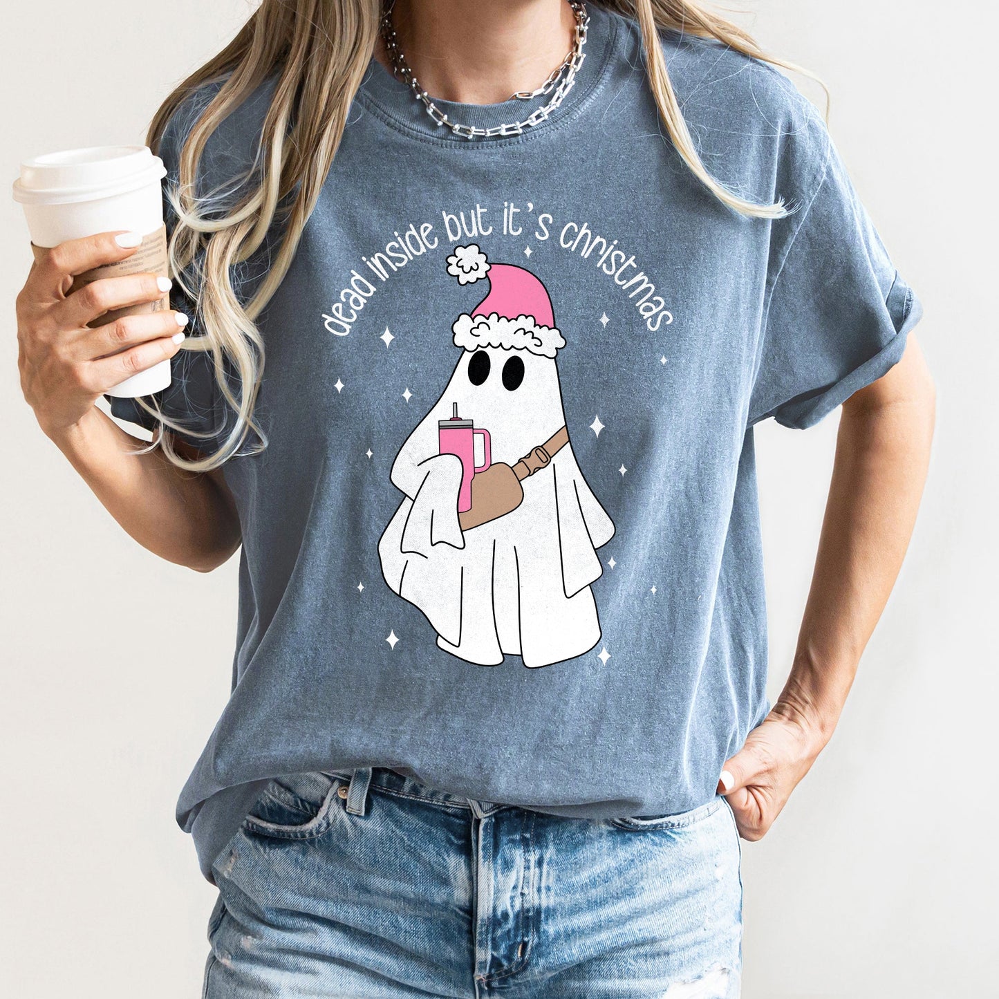 Dead Inside But It's Christmas, BooJee, Bougie, Ghost Comfort Colors