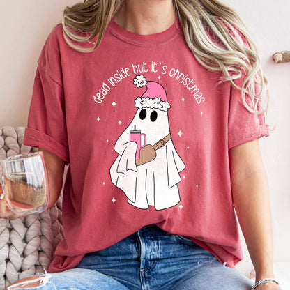 Dead Inside But It's Christmas, BooJee, Bougie, Ghost Comfort Colors