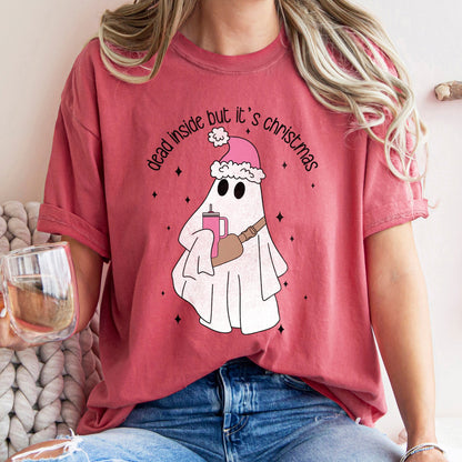 Dead Inside But It's Christmas, BooJee, Bougie, Ghost Comfort Colors