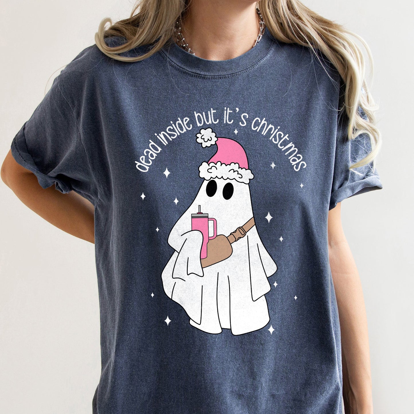 Dead Inside But It's Christmas, BooJee, Bougie, Ghost Comfort Colors