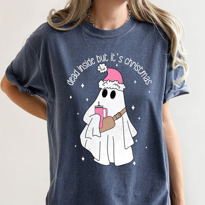 Dead Inside But It's Christmas, BooJee, Bougie, Ghost Comfort Colors