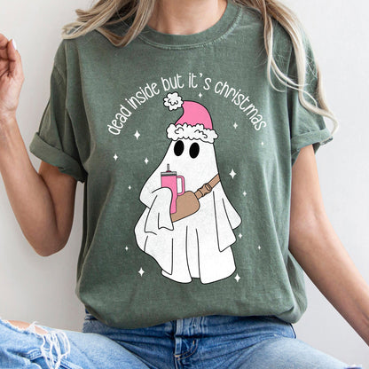Dead Inside But It's Christmas, BooJee, Bougie, Ghost Comfort Colors