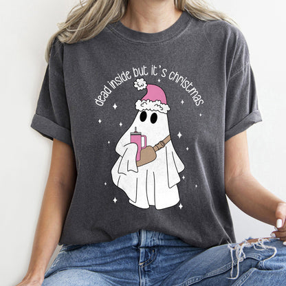Dead Inside But It's Christmas, BooJee, Bougie, Ghost Comfort Colors