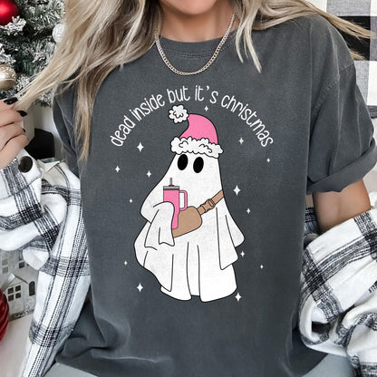 Dead Inside But It's Christmas, BooJee, Bougie, Ghost Comfort Colors