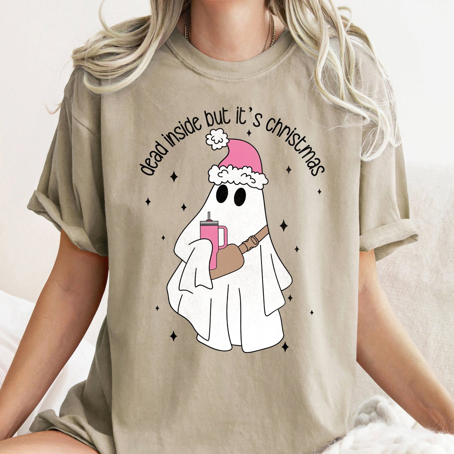 Dead Inside But It's Christmas, BooJee, Bougie, Ghost Comfort Colors