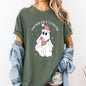 Dead Inside But It's Christmas, Ghost, Funny, Bougie, Santa, Winter, Xmas Tshirt Comfort Colors T-Shirt