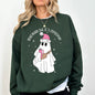 Dead Inside But It's Christmas, Ghost, Funny, Bougie, Santa, Winter, Xmas Sweatshirt