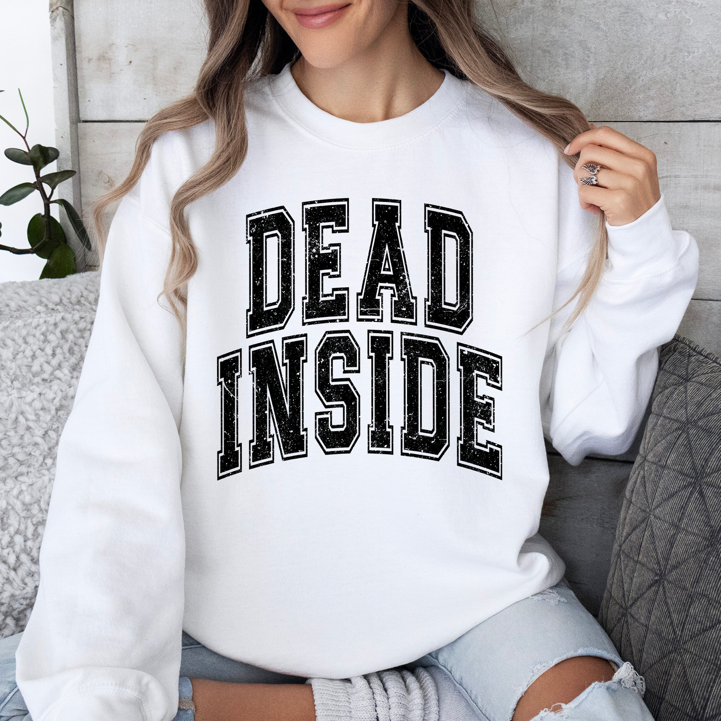 Dead Inside, Mood, Halloween, Vibes Sweatshirt