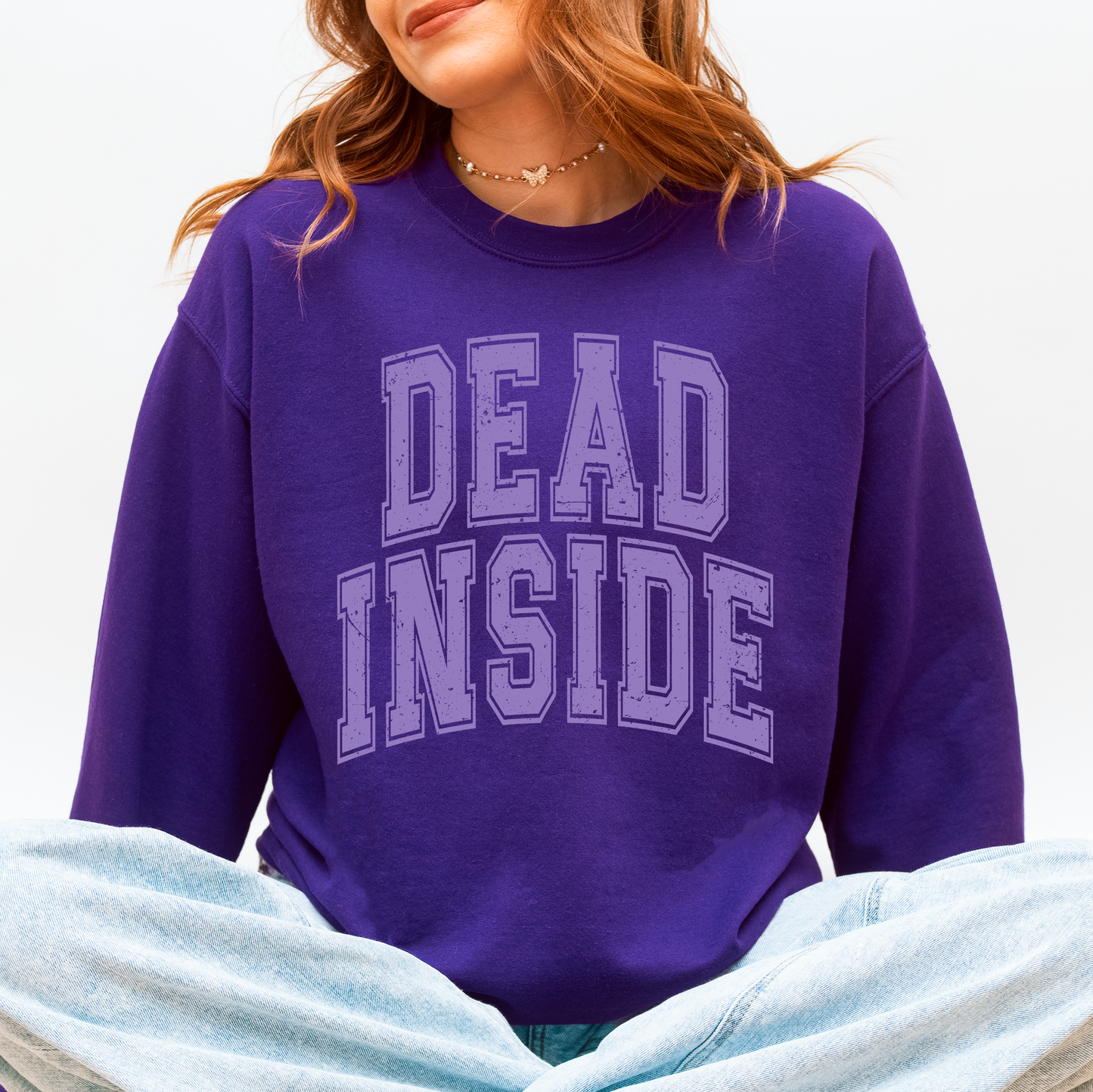 Dead Inside, Mood, Halloween, Vibes Sweatshirt