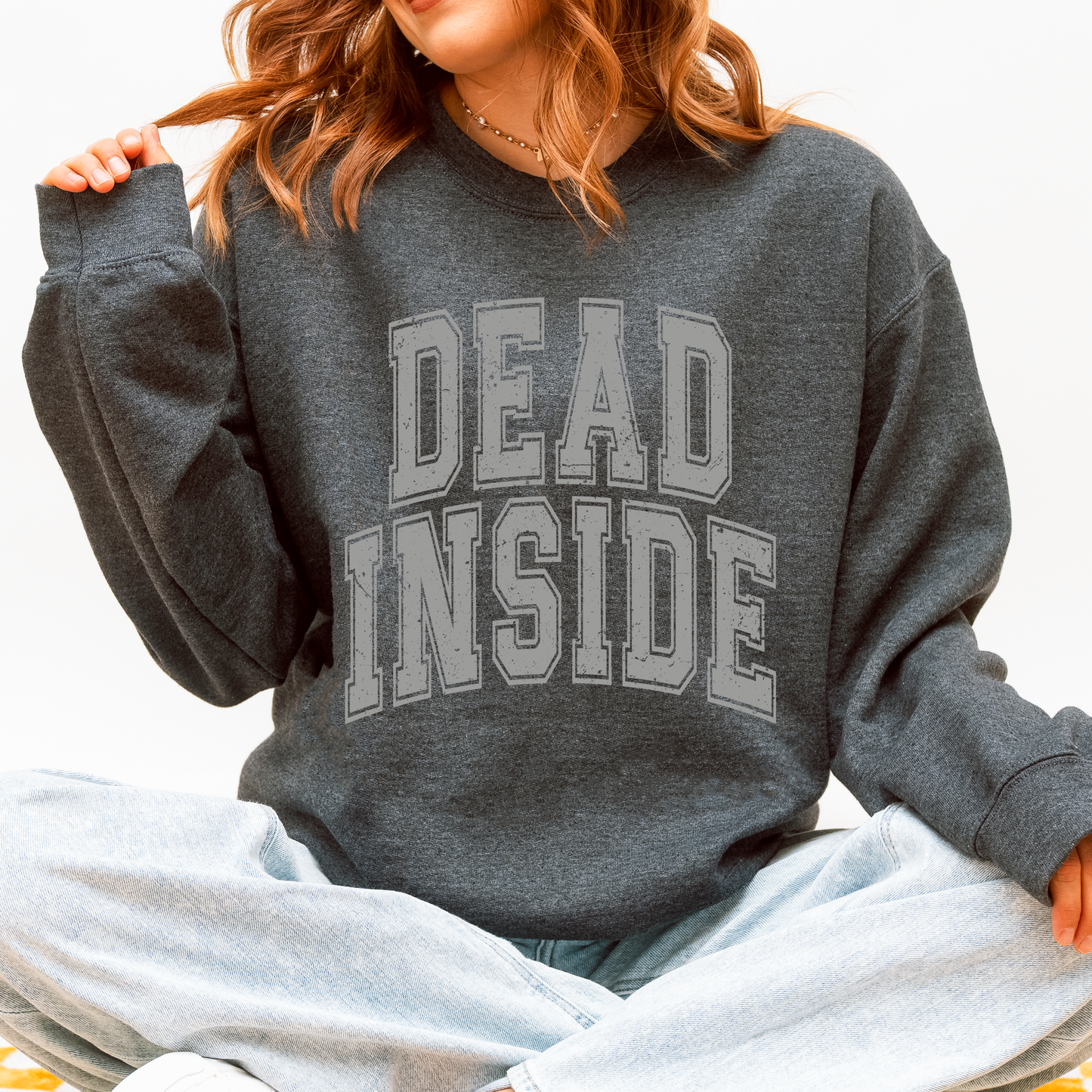 Dead Inside, Mood, Halloween, Vibes Sweatshirt