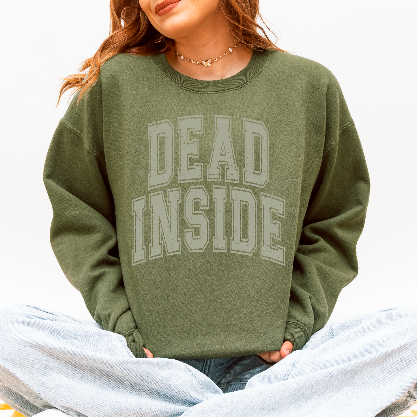 Dead Inside, Mood, Halloween, Vibes Sweatshirt