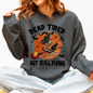 Dead Tired But Still Flying, Halloween, Witch Sweatshirt