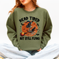 Dead Tired But Still Flying, Halloween, Witch Sweatshirt