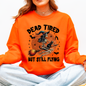 Dead Tired But Still Flying, Halloween, Witch Sweatshirt