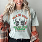 Deck The Halls And Not Your Family, Fa La La, Retro, Christmas, Skeleton, Rock Comfort Colors Tshirt