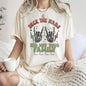 Deck The Halls And Not Your Family, Fa La La, Retro, Christmas, Skeleton, Rock Comfort Colors Tshirt