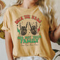 Deck The Halls And Not Your Family, Fa La La, Retro, Christmas, Skeleton, Rock Comfort Colors Tshirt