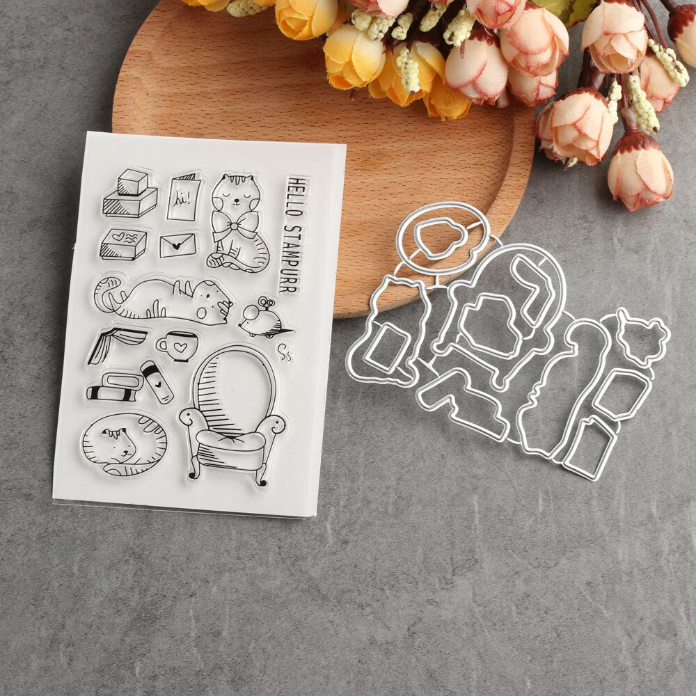 Decorative Lovely DIY Cat Metal Cutting Dies