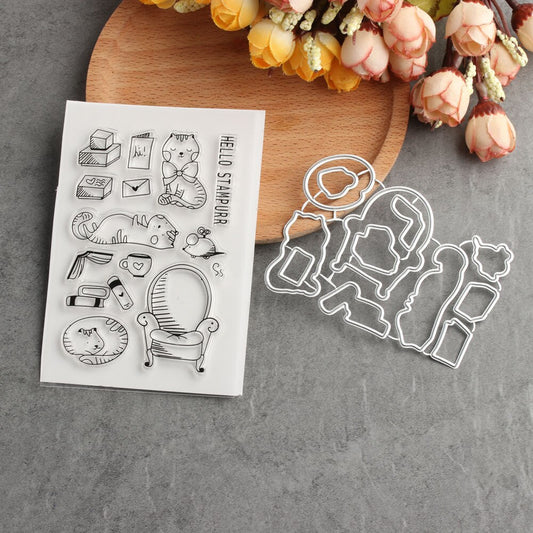 Decorative Lovely DIY Cat Metal Cutting Dies