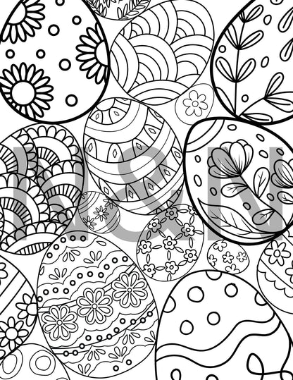 Easter Coloring Pages Printable Bundle - 10 Fun Easter Activity Sheets for Kids, Easter Basket Filler, Instant Digital Download