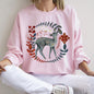 Deer Folk Art Scandinavian Christmas Sweatshirt