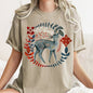 Deer, Folk Art, Scandinavian, Winter, Christmas Comfort Colors Tshirt
