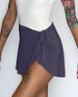 Dark Purple Ballet Wrap Skirt -  Midnight Lavender Demi Skirt