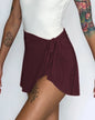 Dark Red Ballet Wrap Skirt -  Red Sangria Demi Skirt