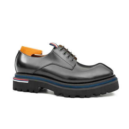 Derby Shoes Chunky 6cm heel boost Black