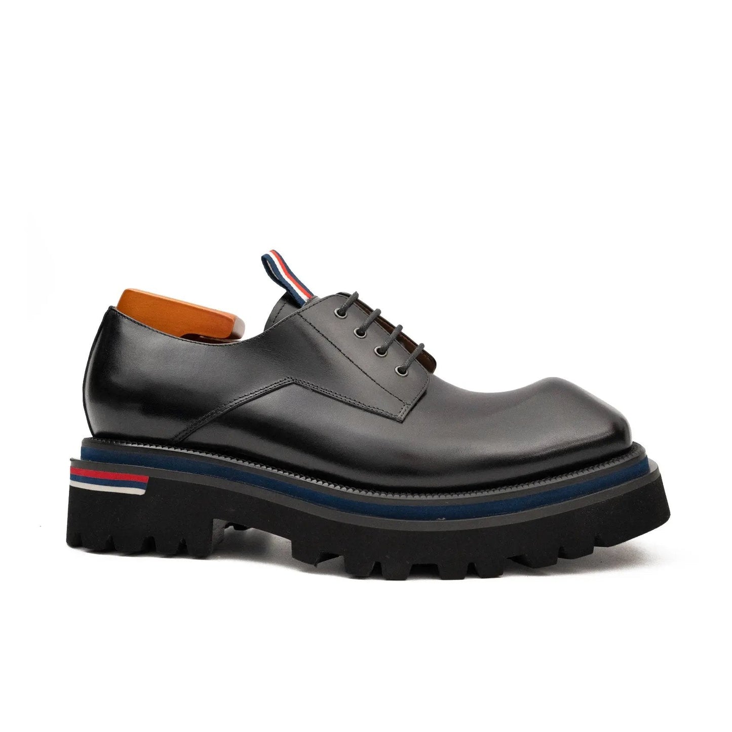 Derby Shoes Chunky 6cm heel boost Black