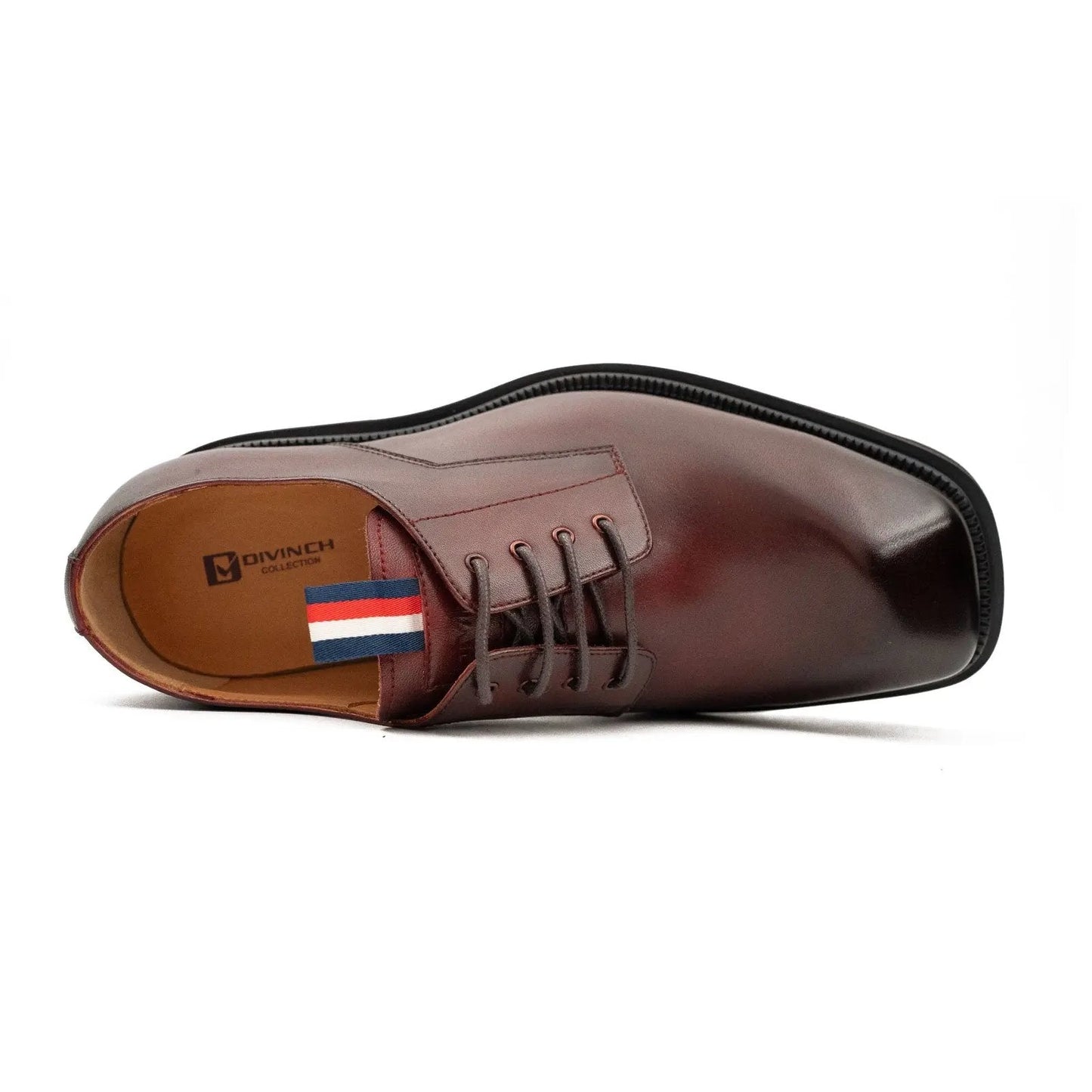 Derby Shoes Chunky 6cm heel boost Wine red