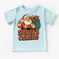 Santa Is Coming Kids Christmas Shirt - Christmas Tee