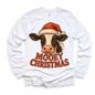 Mooey Christmas Country Cow Shirt - Farm Christmas Tee