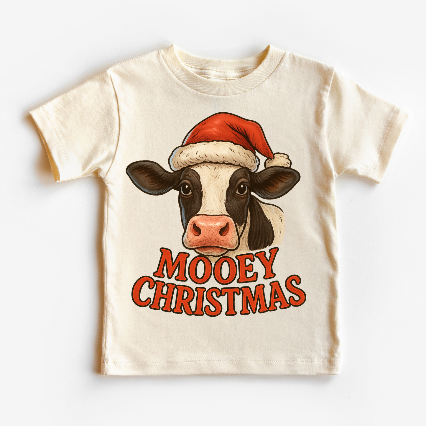 Mooey Christmas Country Cow Shirt - Farm Christmas Tee