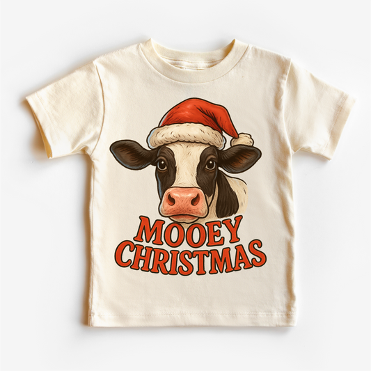 Mooey Christmas Country Cow Shirt - Farm Christmas Tee