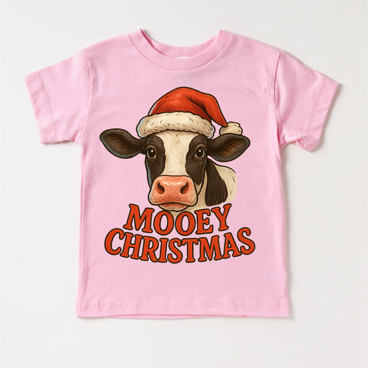 Mooey Christmas Country Cow Shirt - Farm Christmas Tee
