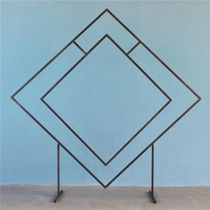 Diamond Gold Wedding Arch Backdrop Stand