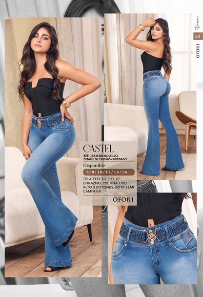 Castel 100% Authentic Colombian Push Up FLARE Jeans